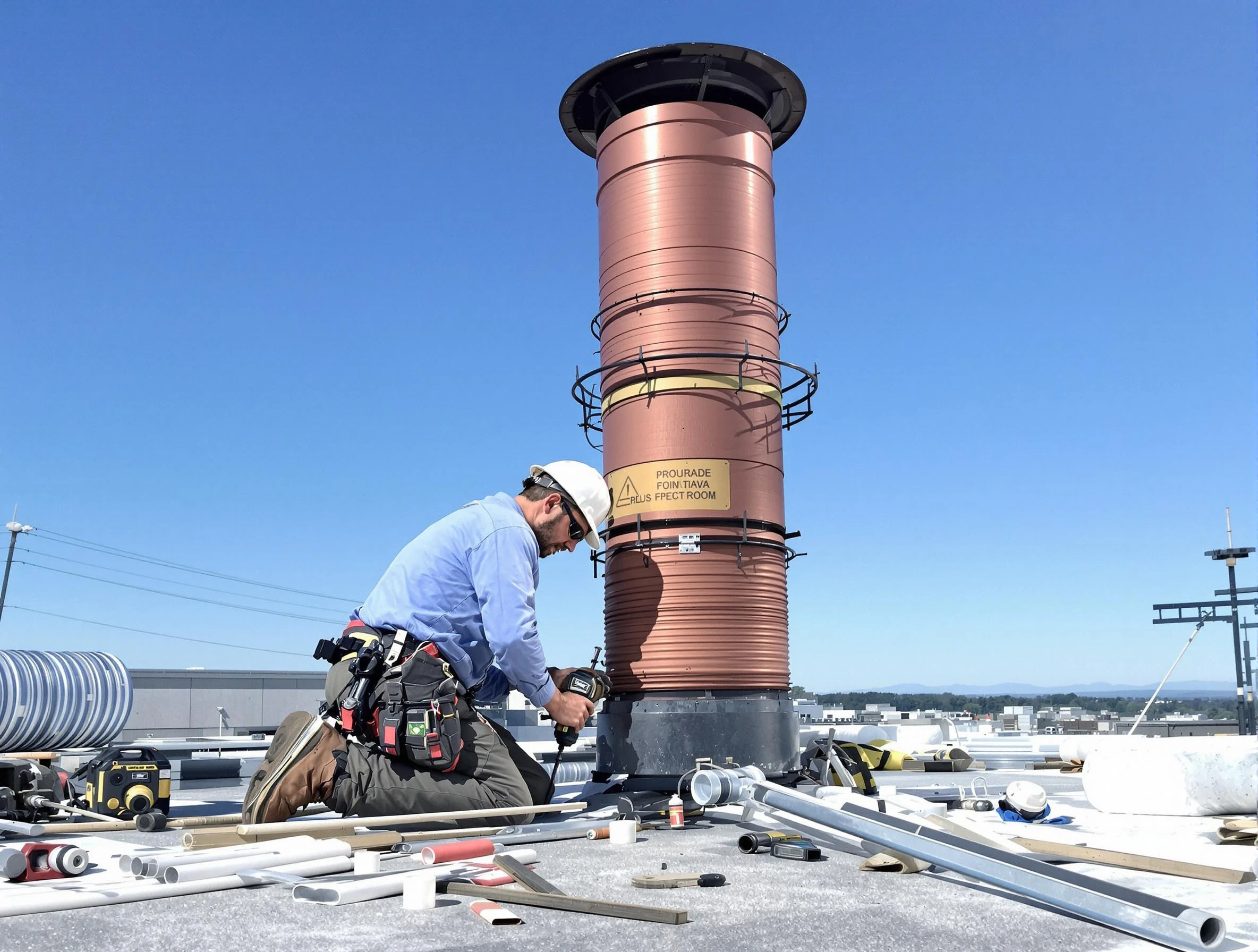 Installed chimney liner by Pleasantville Chimney Sweep in Pleasantville, NJ